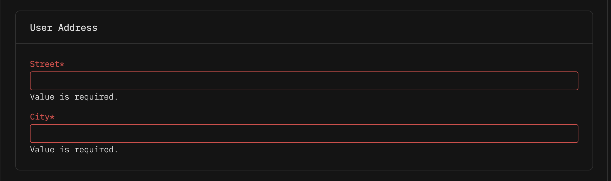 Object / Nested Settings